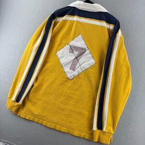 American Eagle Rugby Shirt Mens XL Heavy Cotton Long Sleeve Polo Y2K Vintage